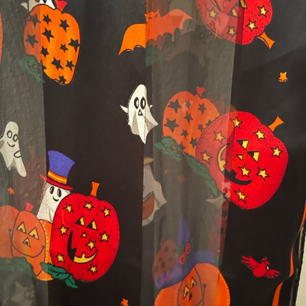 Spooky Pumpkin and Ghost Fashion Scarf